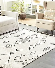 Tappeto KEBIR Bianco sporco 160 x 230 cm Cotone_1178515