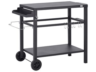 Metal Garden Serving Trolley Black STALETTI