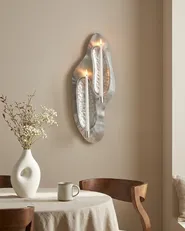 Świecznik wiszący PENICHE 60 cm Metal Srebrny_968442