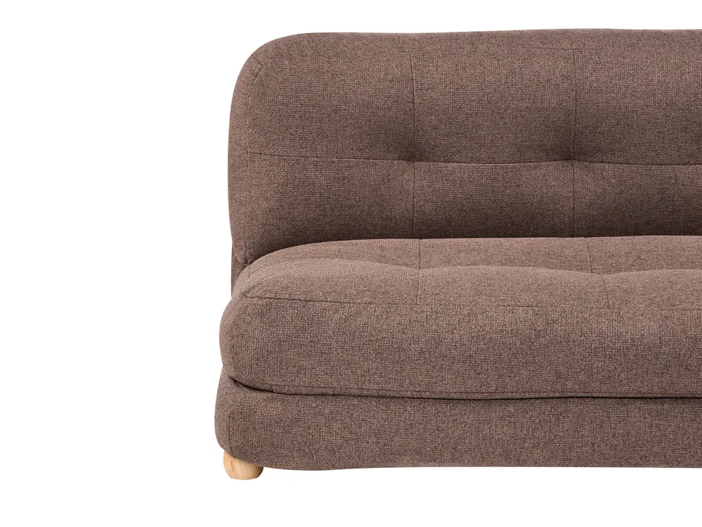 Sofa Bed 2 Seater ESBJERG Faux Linen Brown_1059257