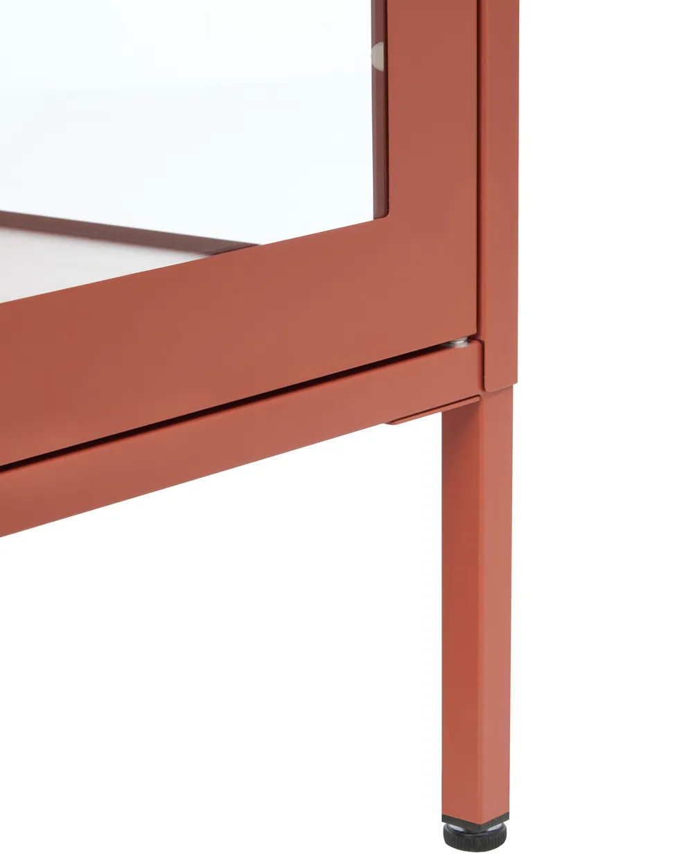 Witryna ze szklaną gablotą NASH 90 cm Metal Złoty brąz_1091119