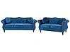 Living Room Set 5 Seater SKIEN Velvet Navy Blue