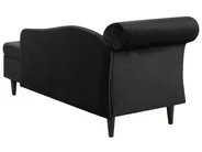 Left-Hand Chaise Longue LUIRO with Storage Velvet Black_729336