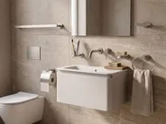 6-Piece Bathroom Hardware Set TOCOPILLA with Towel Bars and Hooks Silver_989765