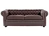 Sofa 3 Seater CHESTERFIELD Leather Brown