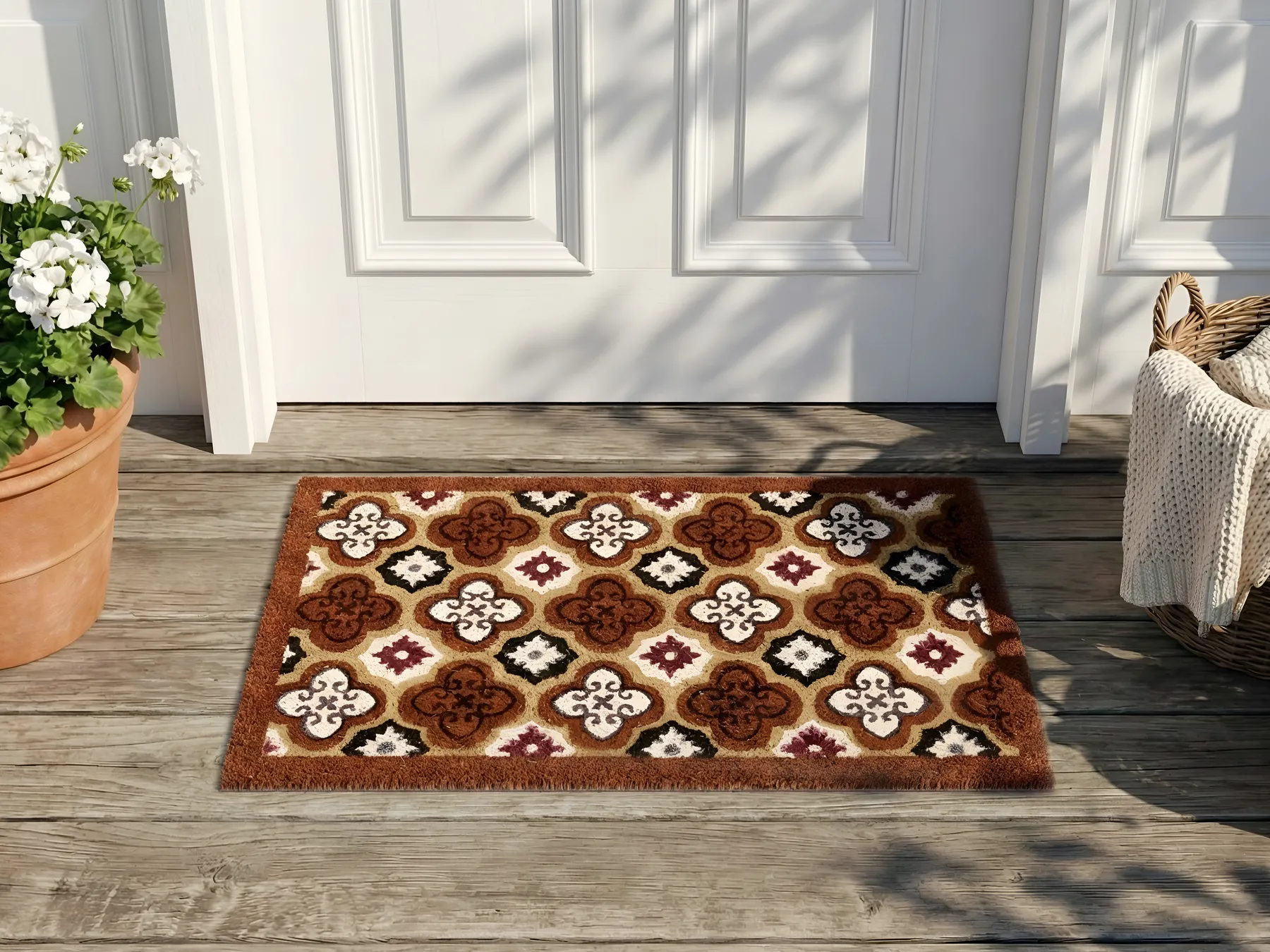Doormat SELETNA Brown 50 x 80 cm Coir_1050350
