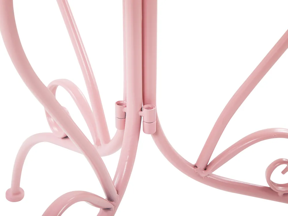 Bistro Table ALBINIA 70 cm 70 cm Metal Pink_774548