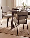 Conjunto de 2 sillas de comedor STURGIS Pana Gris pardo