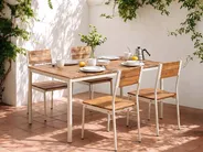 Outdoor Dining Table for 6 GIOVINAZZO 180 cm 90 cm Acacia Wood Brown_1124696