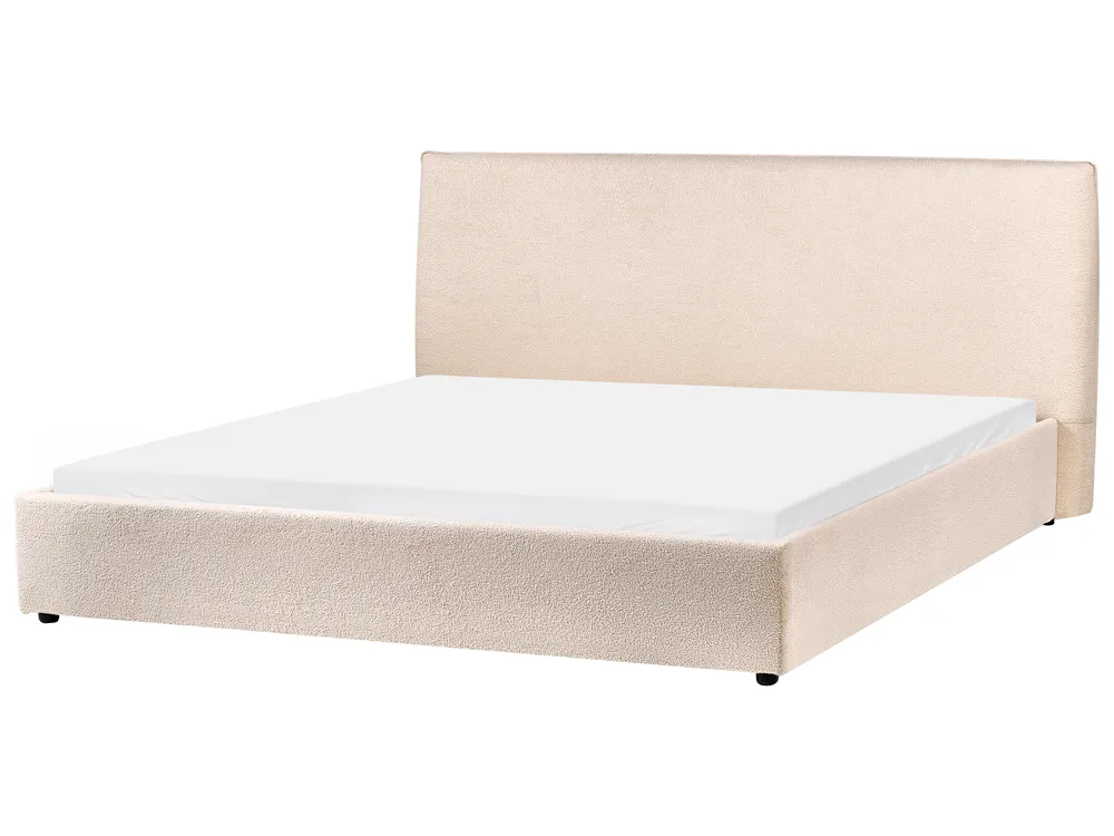 Waterbed Boucle LAVAUR 180 x 200 cm (EU Super King) Beige_985871