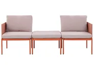 Garden Lounge Set with Table 2 Seater TERRACINA Metal Orange_840254