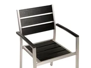 Set da pranzo da giardino 6 posti VERNIO Nero/Argento_862873