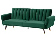 Sofa Bed 3 Seater VIMMERBY Velvet Emerald Green_771558