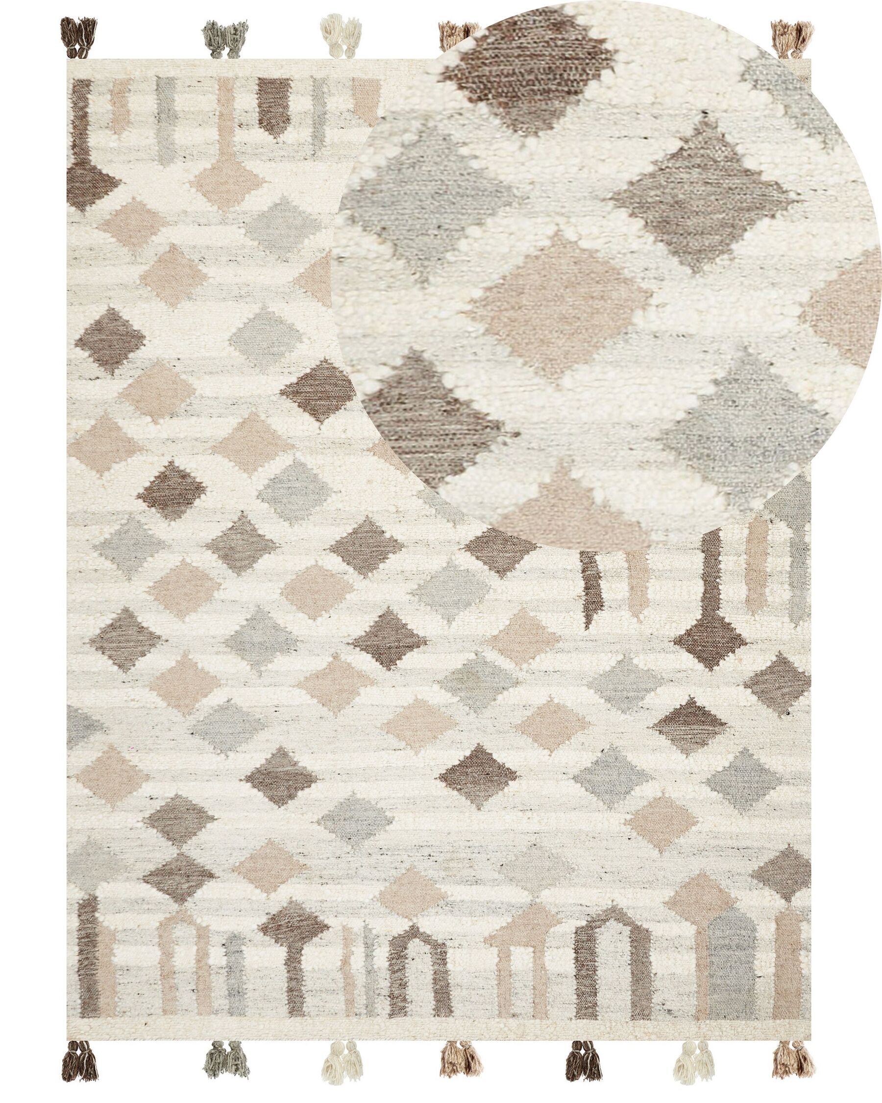Vlnený kelímový koberec 160 x 230 cm viacfarebný KAGHTSRASHEN_859878