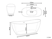 Freestanding Bathtub YACUCES 1700 x 800 mm White_1149437