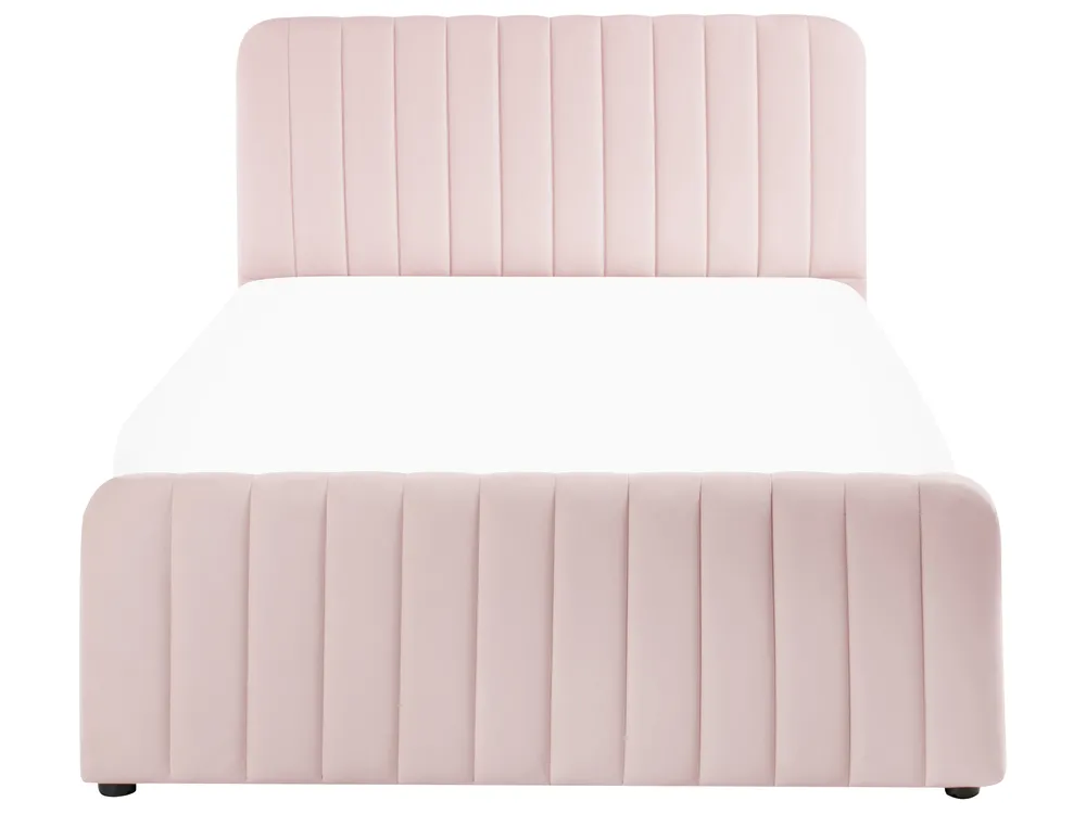 Ottoman Bed LUNAN Pastel Pink 120 x 200 cm (EU Small Double)_1051424