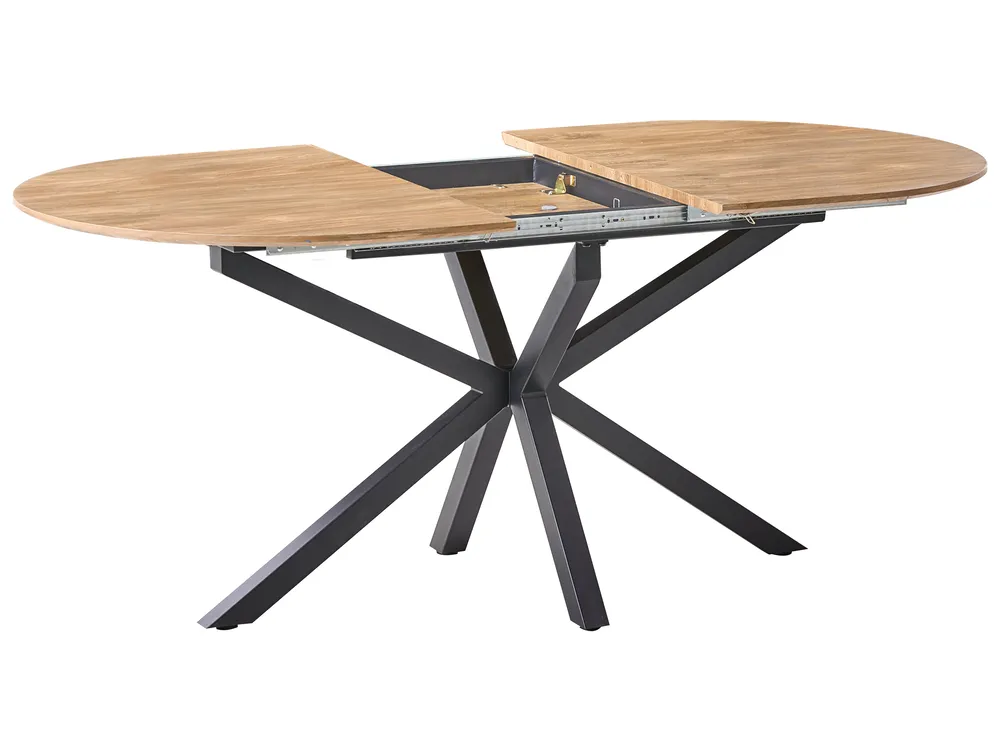 Extending Dining Table MACQUARIE Brown 140/180 cm 90 cm_1029226
