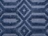 Teppich marineblau 80 x 150 cm geometrisches Muster Kurzflor ADATEPE_750650