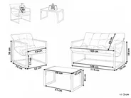 Garden Lounge Set with Table 4 Seater GARDA Metal Blue_1021324