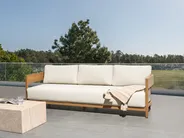 Sofa ogrodowa dla 3 osób SAMPIERI Metal Jasnobrązowy_1030039