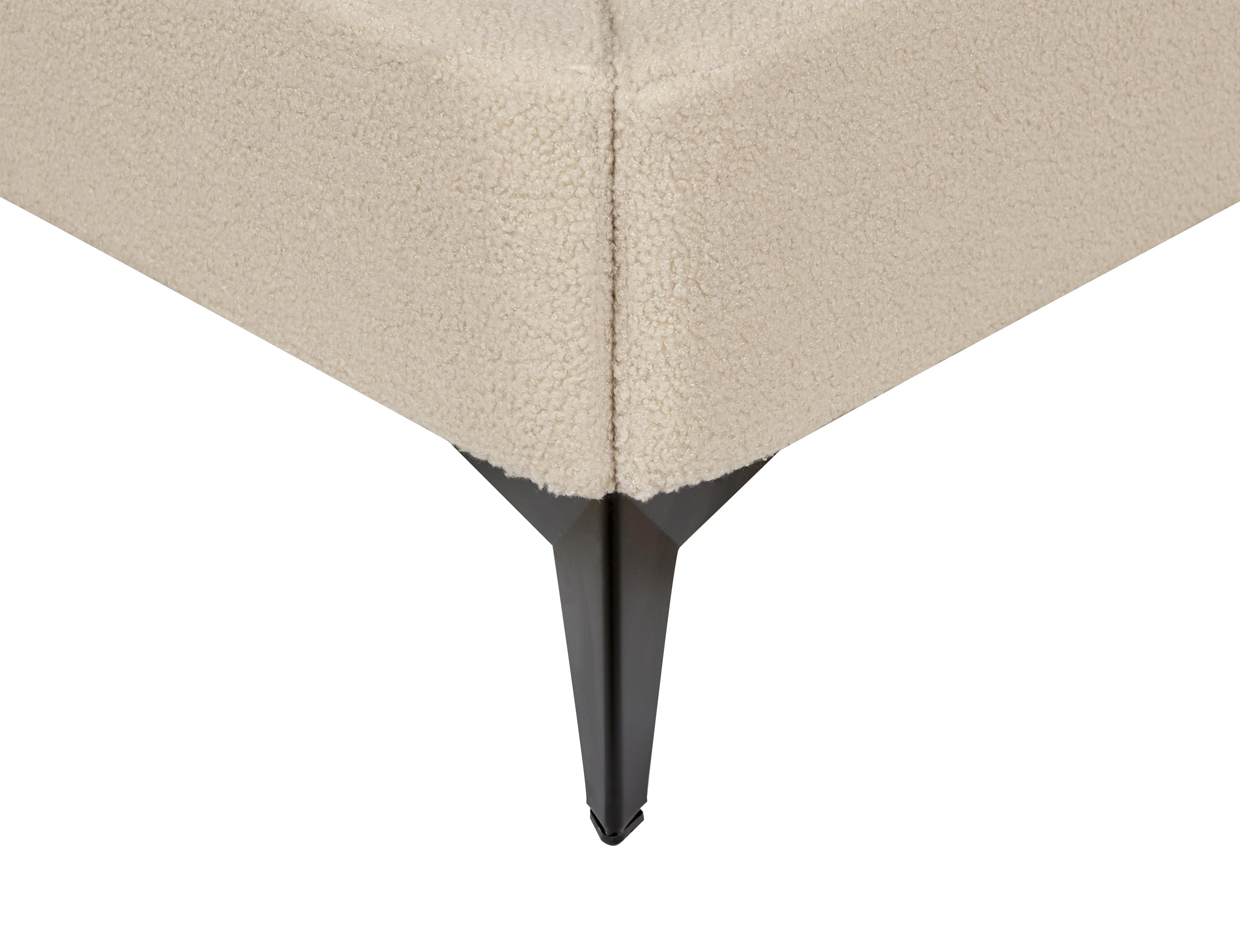 Lit avec sommier Bouclé MELLE 140 x 200 cm Beige_882575