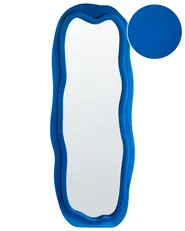 Lustro ścienne BEAUNE 56 cm 160 cm Welur Niebieski_995142
