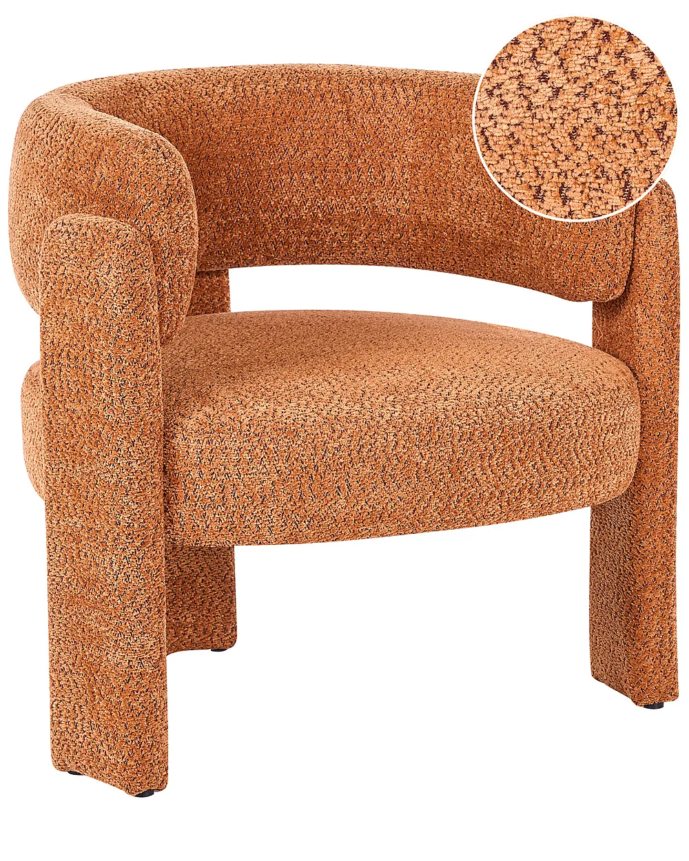 Armchair BUREA Chenille Orange_1155498