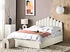 Ottoman Bed VINCENNES Velvet Off-White 160 x 200 cm (EU King Size)