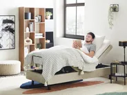Adjustable Bed without Headboard Fabric DUKE II 80 x 200 cm (EU Small Single) Beige_988174