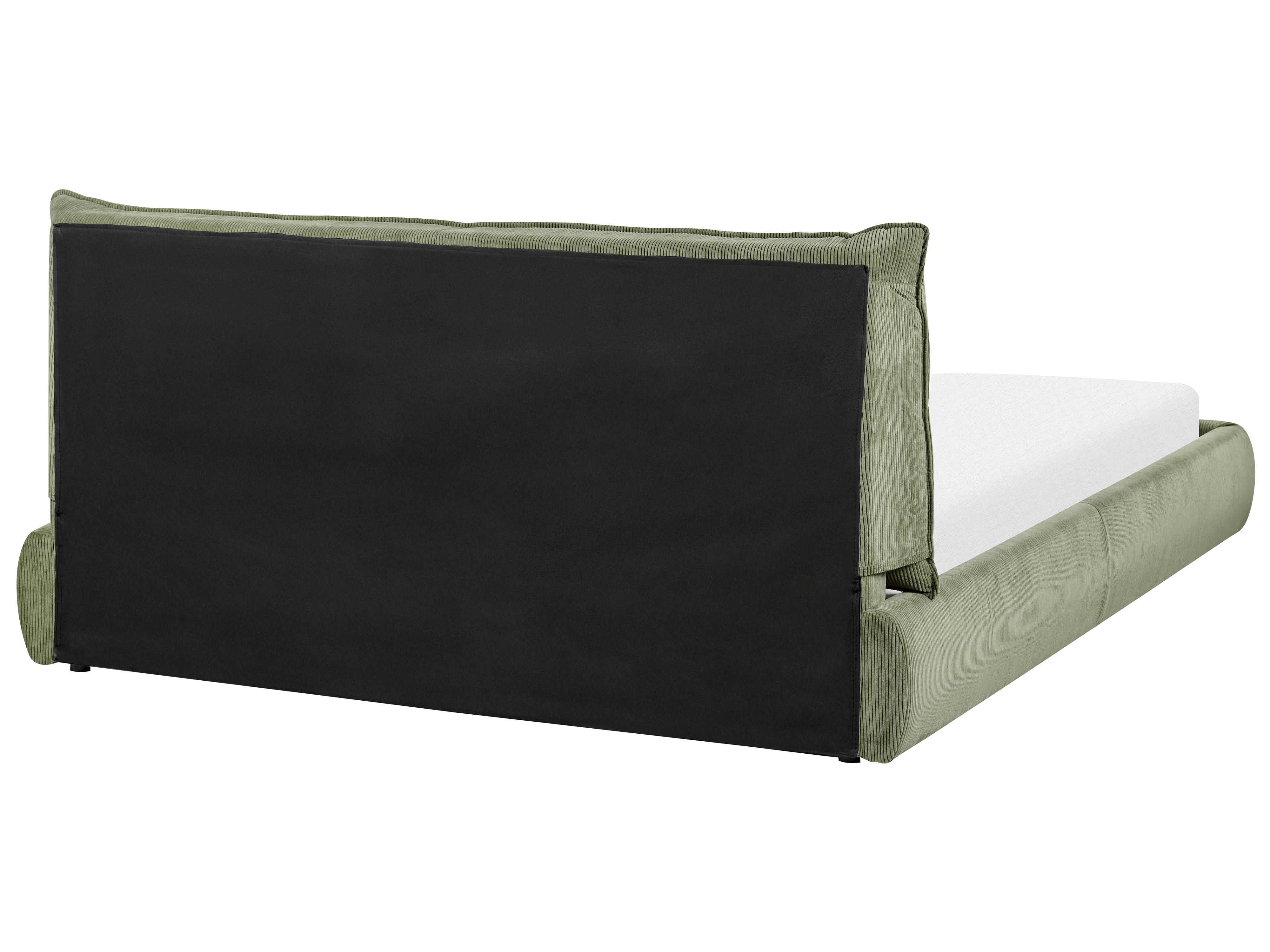Wasserbett Cord VINAY 160 x 200 cm Olivgrün_880858