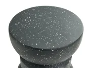 Side Table FALIRO 37 cm 37 cm Terrazzo Effect Black_1043477
