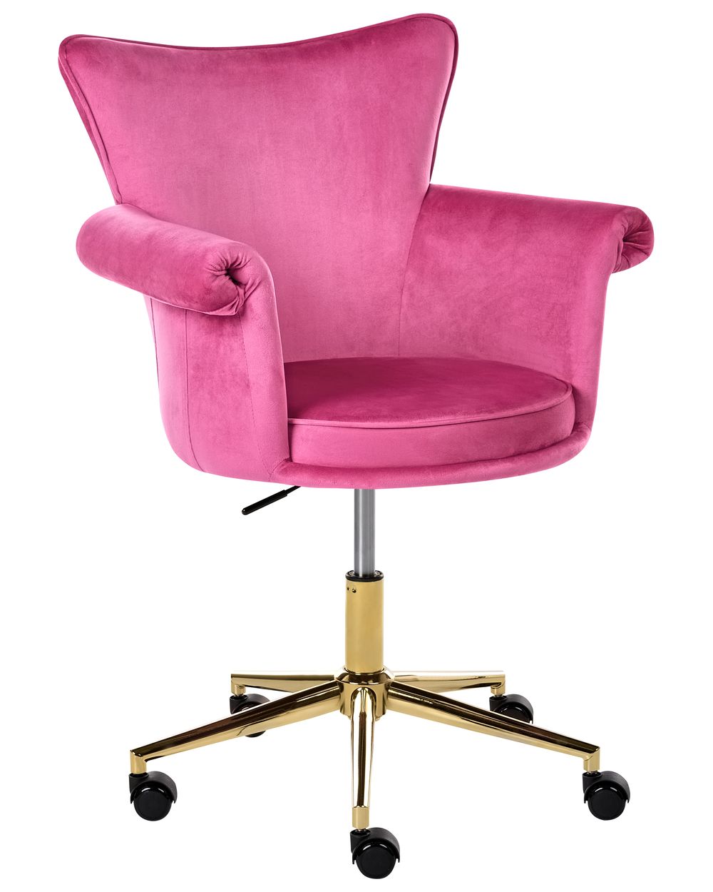 Sedia da scrivania VELENCIA Velluto Fucsia