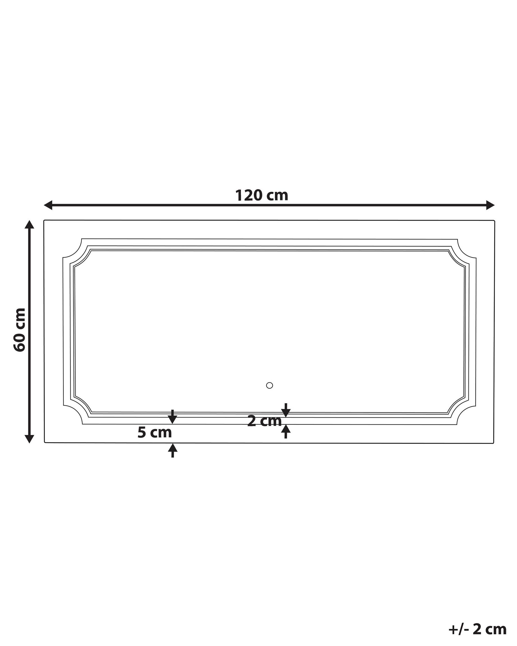 LED Bathroom Mirror ARROMACHNES 120 cm 60 cm Silver_837495