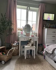 Dressing Table with Mirror and Stool GALAXIE White_920306