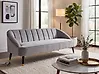 Sofa 3 Seater ALSVAG Velvet Light Grey