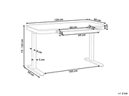Biurko regulowane elektrycznie KENLY 120 cm 60 cm Z portem USB Ciemnobrązowy_840250