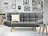 Sofa Bed 2 Seater INGARO Fabric Dark Grey