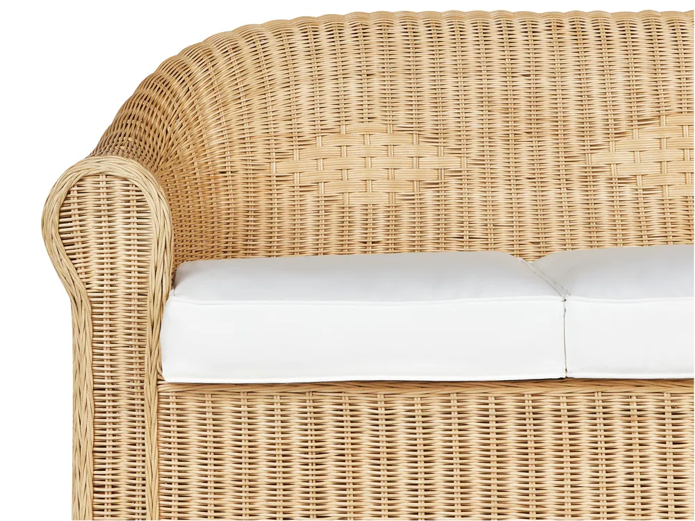 Garden Lounge Set with Table 5 Seater LIVADEIA Rattan Natural_920177
