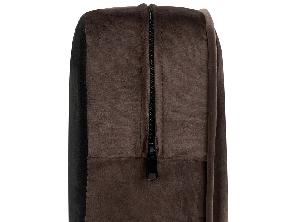 Divano 3 posti CHESTERFIELD Velluto Marrone scuro_1065051