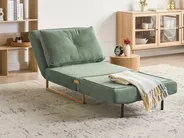 Single Sofa Bed JERSLEV Fabric Light Green_1009994
