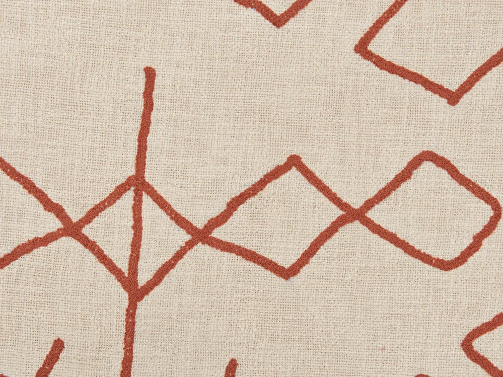 Koc BHIWANI Bawełna 130 x 180 cm Beżowy_829190