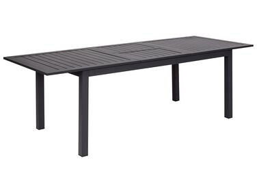 Stół ogrodowy rozkładany aluminium 180/240 x 90 cm ciemnoszary SKALOMA 