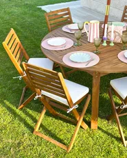 Set di 6 cuscini per sedie TOLVE 39 x 31 cm Bianco sporco_983729