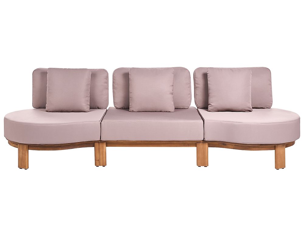 Garden Sofa 3 Seater ARZELLO Acacia Wood Light Brown
