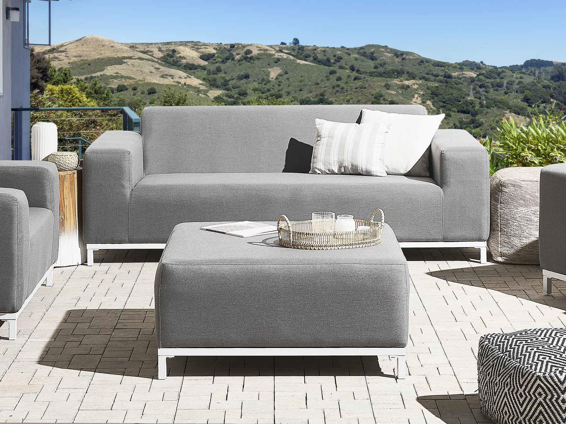 Sofa ogrodowa dla 2 osób ROVIGO Szary_784940