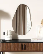 Lustro ścienne AUBAGNE 40 cm 65 cm Srebrny_852608