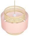 Pendant Lamp Pink and Natural YUMURI_837027