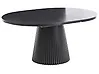 Ausziehbarer Esstisch MOORE Schwarze Esche 120/160 cm 120 cm
