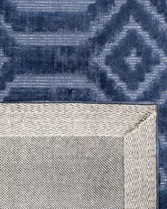 Rug ADATEPE Navy Blue 140 x 200 cm Viscose_750645