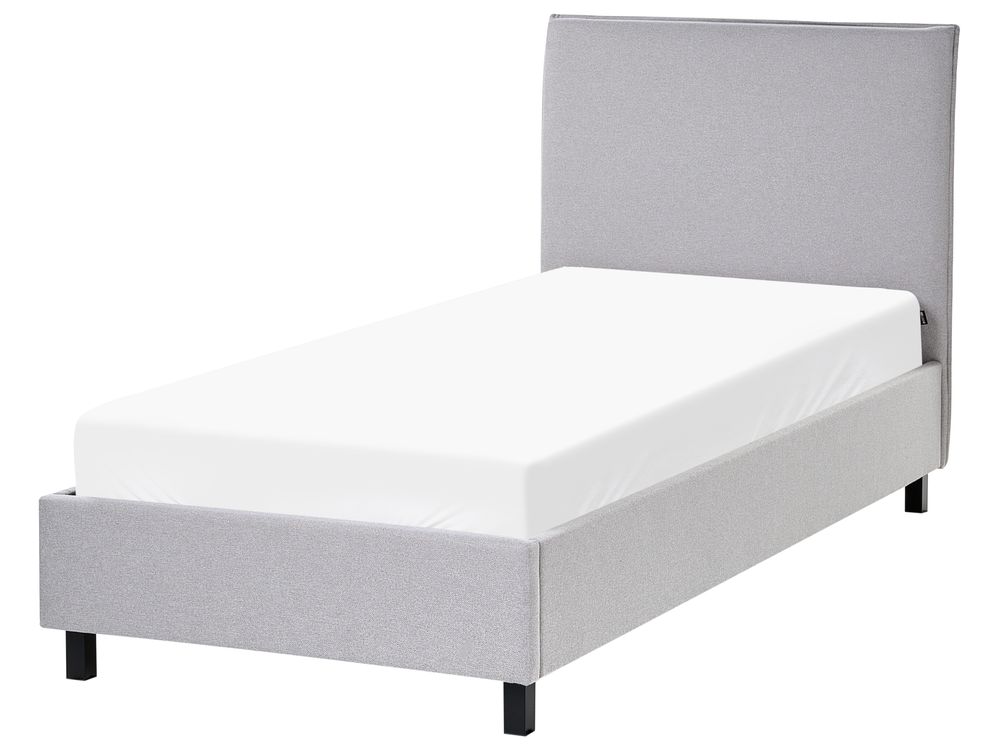 Letto Tessuto SENNEZ 90 x 200 cm Grigio chiaro